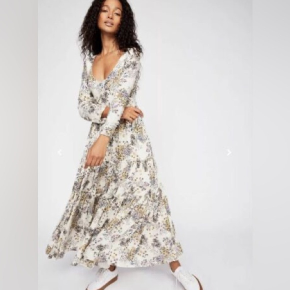 Free People Fall in Love floral tiered maxi dress - Picture 2 of 9